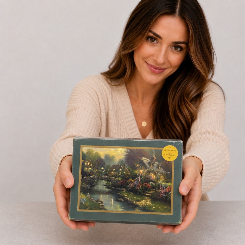 Thomas Kinkade Painter of Light Notecard Set 32 Count Sealed Cottage Landscapes